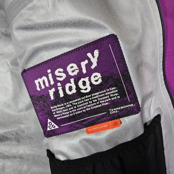 $500 Nike ACG Gore-Tex Misery Ridge Jacket Mens Large Purple Berry FV8641-505 L - Picture 7 of 11